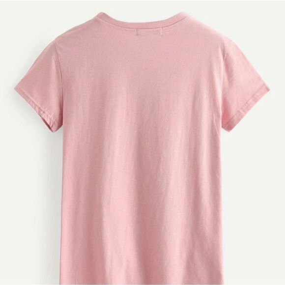 Pink Ringer Tee Graphic Top Sunshine S - Picture 2 of 3